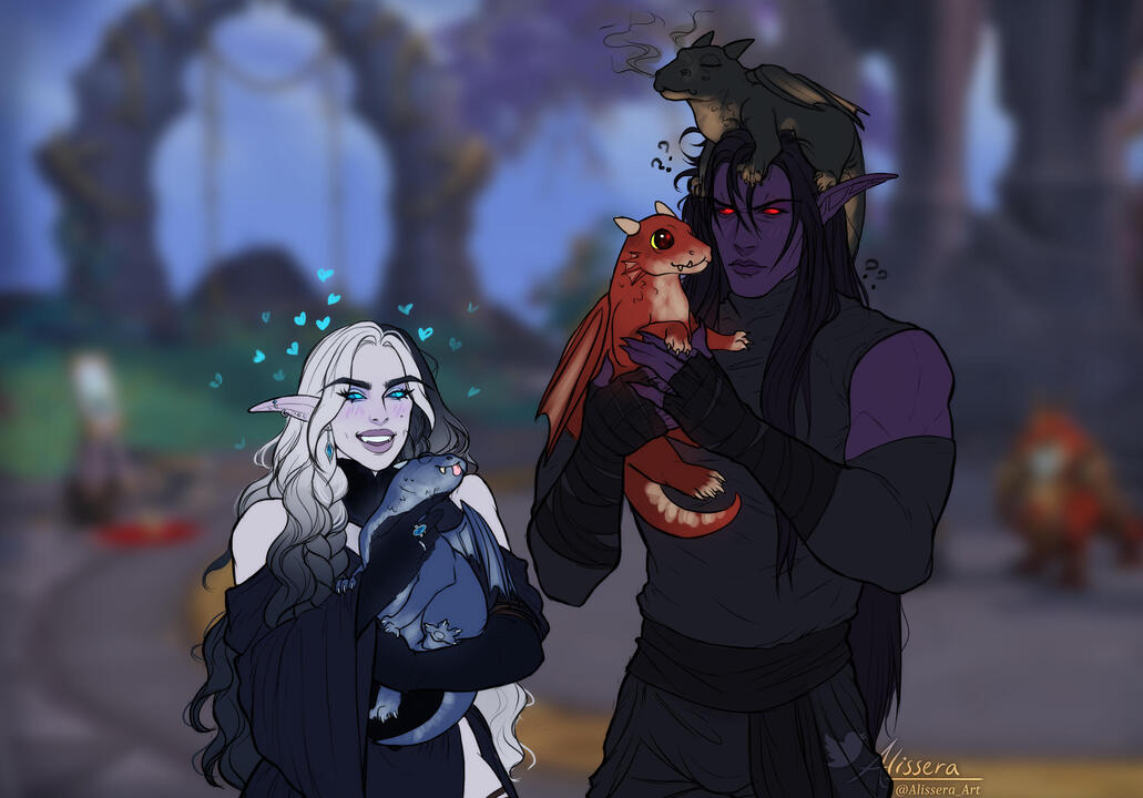 Dragon Daycare - by Alissera_Art